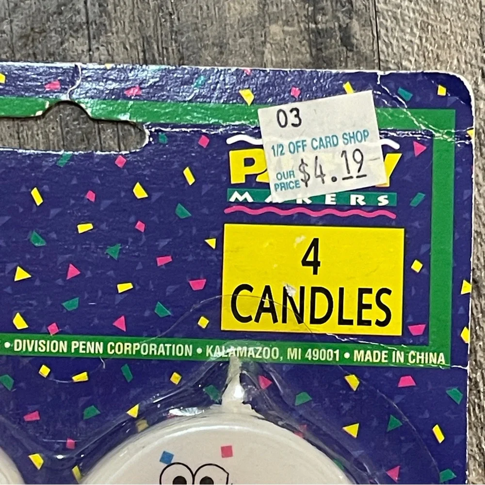 Vintage Sesame Street “You’re 1!” Birthday Cake Candle Elmo Big Bird Cookie New